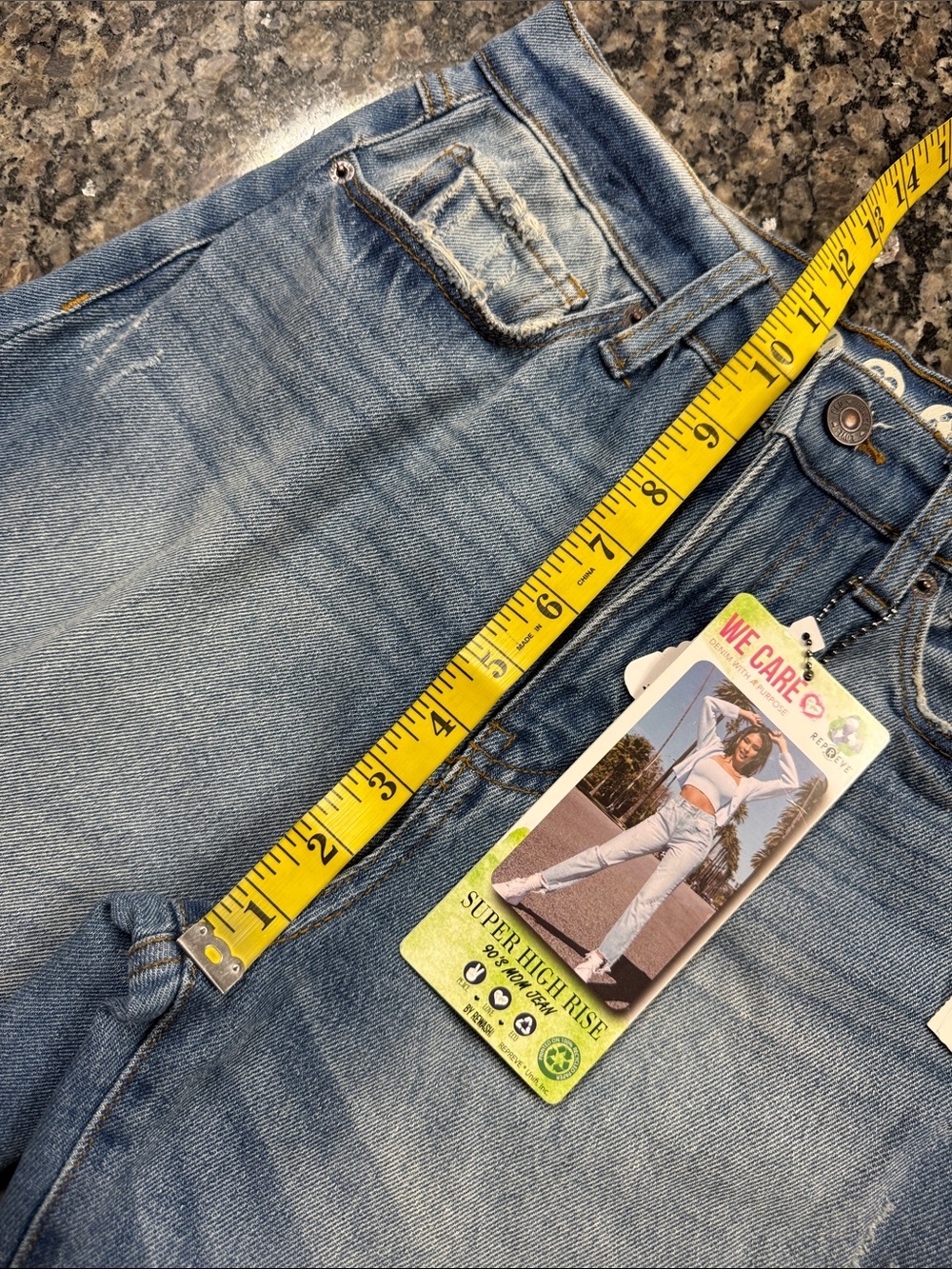 Rewash Blue Straight Leg 90s mom Women's Jeans NWT 26 - Picture 10 of 12